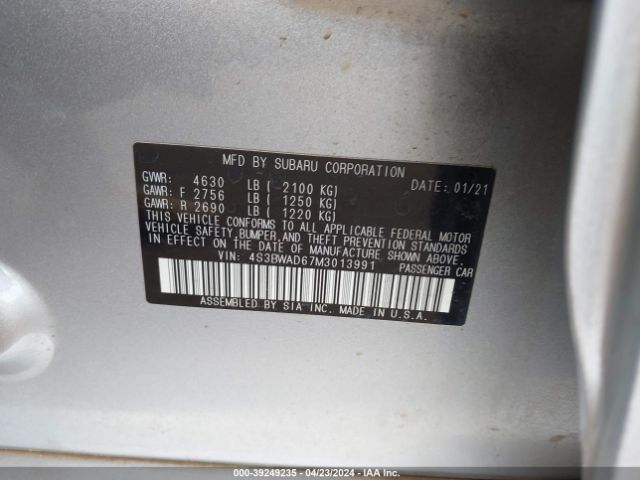 4S3BWAD67M3013991 Subaru Legacy Premium