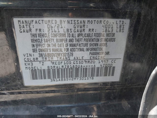 Nissan Sentra Sr Xtronic Cvt 2021 3N1AB8DV2MY301578 Image 9