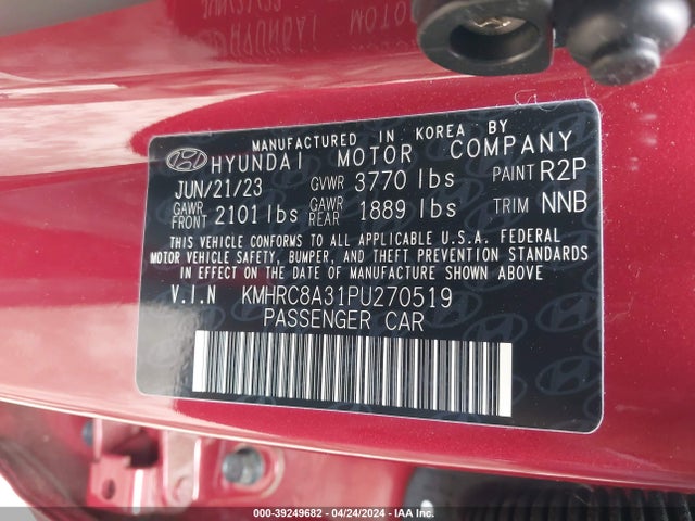 Hyundai Venue Limited 2023 KMHRC8A31PU270519 Image 9