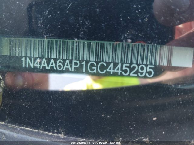 1N4AA6AP1GC445295 Nissan Maxima 3.5 Platinum/3.5 S/3.5 Sl/3.5 Sr/3.5 Sv