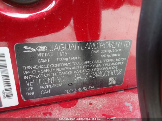 SAJBD4BV4GCY10108 Jaguar Xf 35t Premium