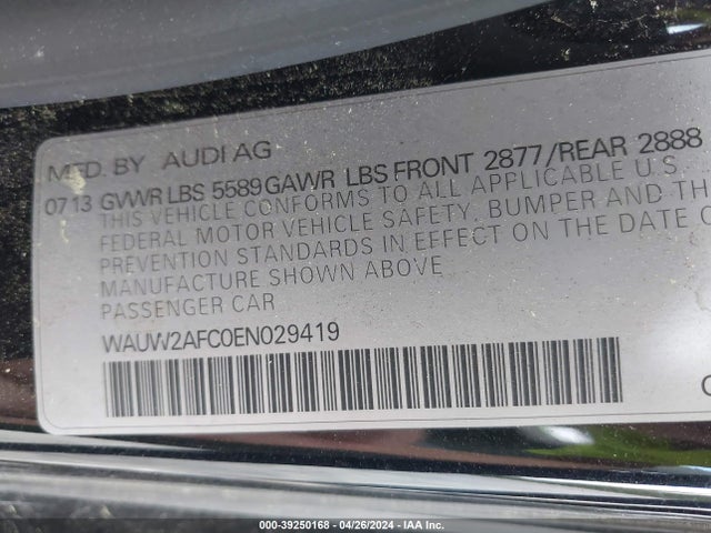 WAUW2AFC0EN029419 Audi S7 4.0t Prestige