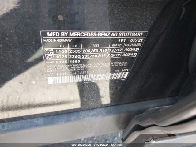 W1N4N4HB6PJ427857 Mercedes-Benz Gla 250 4matic