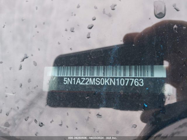 5N1AZ2MS0KN107763 Nissan Murano Platinum