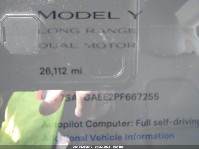 2023 TESLA MODEL Y 7SAYGAEE2PF667255 Photo 6