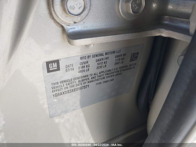 1G6AX5S3XE0197371 Cadillac CTS LUXURY