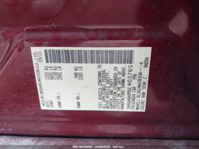 1N4AA6AP0GC403765 Nissan Maxima 3.5 Platinum
