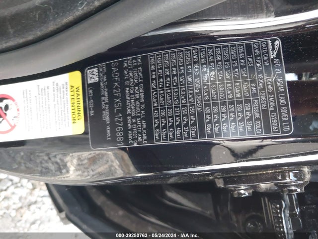SADFK2FX5L1Z76881 Jaguar E-pace P250 Awd Automatic