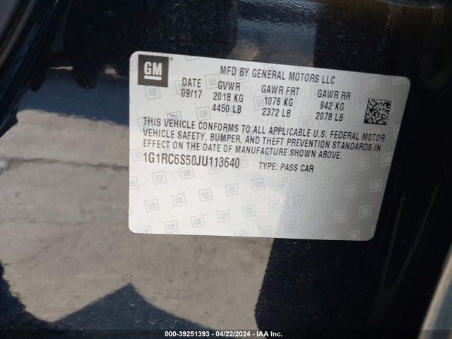 Chevrolet VOLT LT 2018 1G1RC6S50JU113640 Image 9