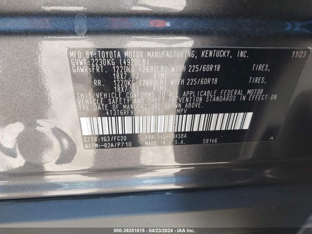 Toyota RAV4 SE 2024 4T3T6RFV0RU143106 Image 9