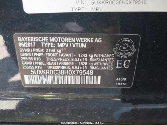 5UXKR0C38H0X79548 BMW X5 Xdrive35i