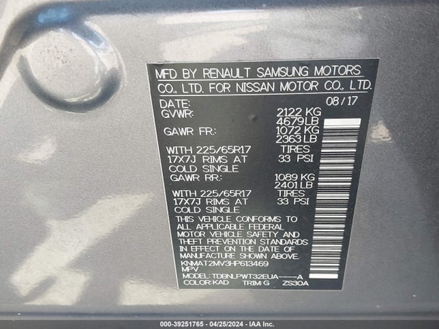 Nissan ROGUE S 2017 KNMAT2MV3HP613469 Image 9