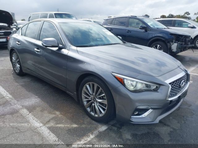 2022 Infiniti Q50 Luxe მანქანა იყიდება აუქციონზე, vin: JN1EV7BP3NM310527, აუქციონის ნომერი: 39251969