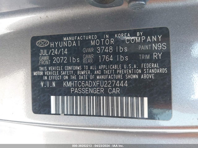 Hyundai Veloster 2015 KMHTC6ADXFU227444 Image 9