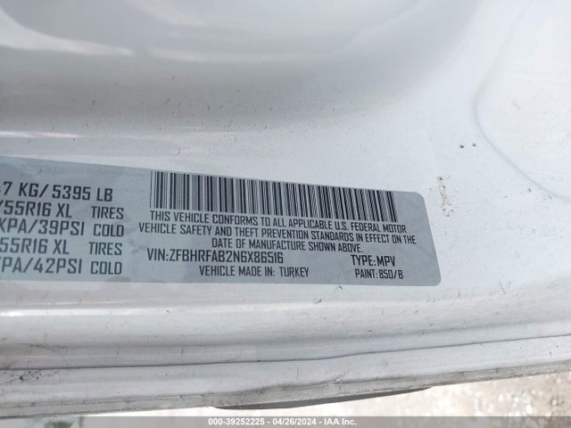 ZFBHRFAB2N6X86516 RAM Promaster City Cargo Van
