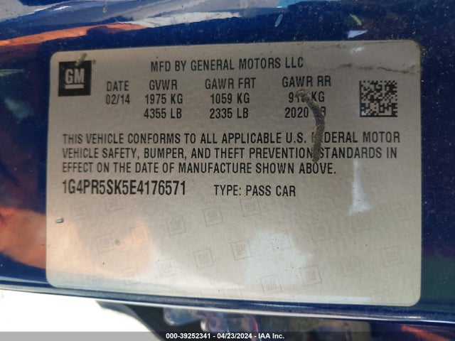 1G4PR5SK5E4176571 Buick Verano Convenience Group
