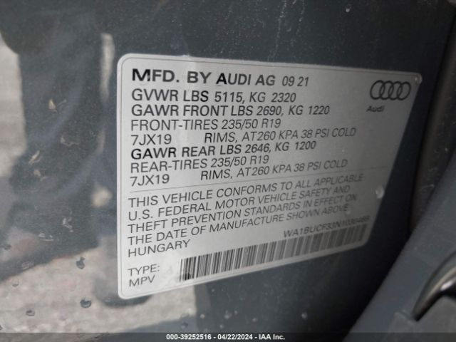 2022 AUDI Q3 WA1BUCF33N1030489 Photo 8