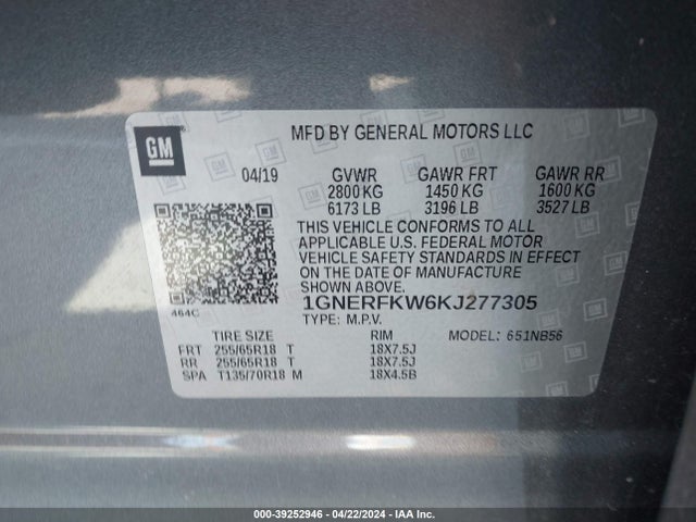 Chevrolet Traverse Ls 2019 1GNERFKW6KJ277305 Image 9