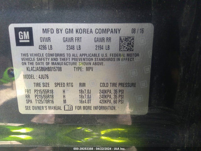 Buick Encore Preferred 2017 KL4CJASB6HB015708 Image 9