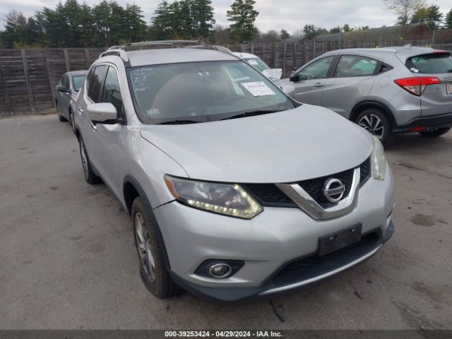 Auction sale of the 2015 Nissan Rogue Sl, vin: 5N1AT2MVXFC917947, lot number: 39253424