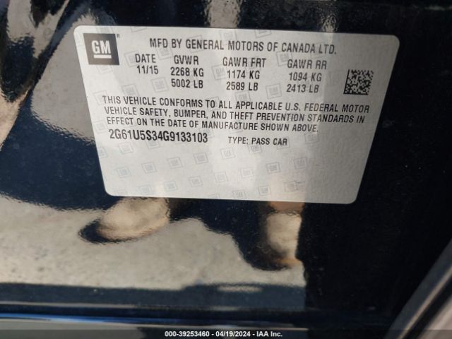 2G61U5S34G9133103 Cadillac Xts W20 Livery Package