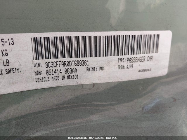 2013 FIAT 500 3C3CFFAR0DT698361 Photo 8