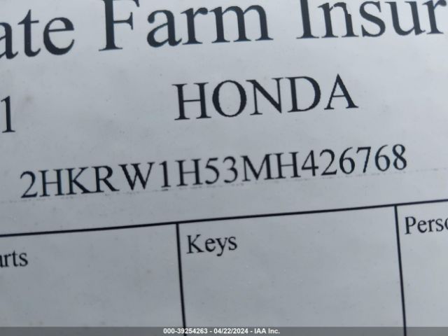 2HKRW1H53MH426768 Honda Cr-v 2wd Ex