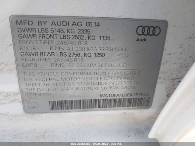 WA1UFAFL8EA157553 Audi Allroad 2.0t Premium