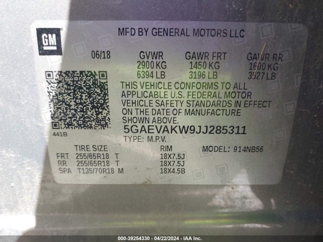 Buick Enclave Essence 2018 5GAEVAKW9JJ285311 Image 9