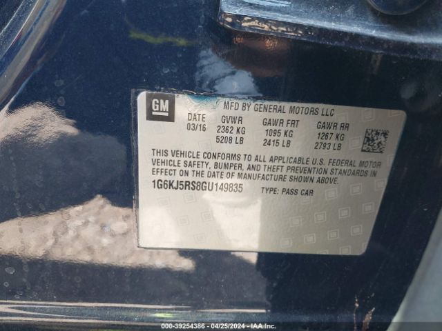 1G6KJ5RS8GU149835 Cadillac Ct6 Platinum