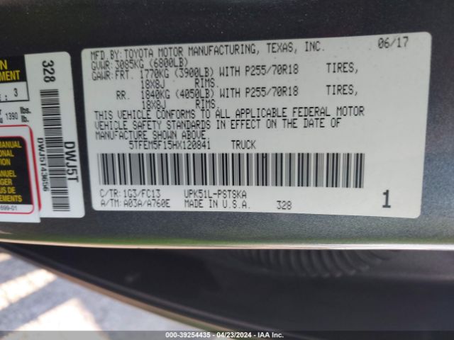 5TFEM5F15HX120841 Toyota Tundra Sr5 4.6l V8