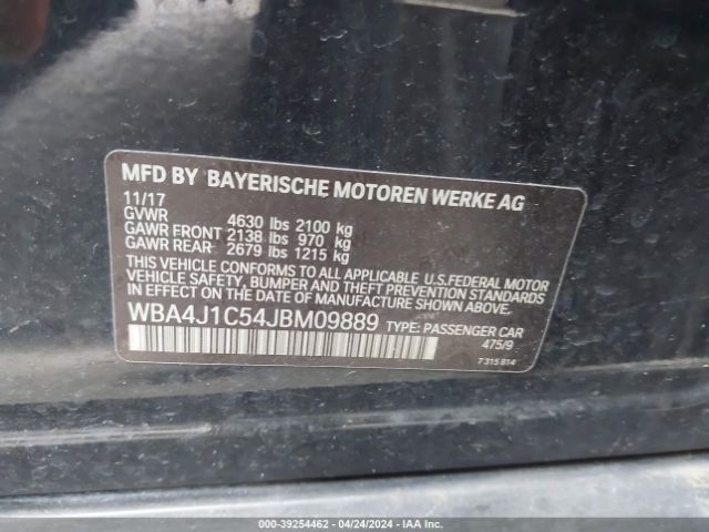 WBA4J1C54JBM09889 BMW 430i Gran Coupe