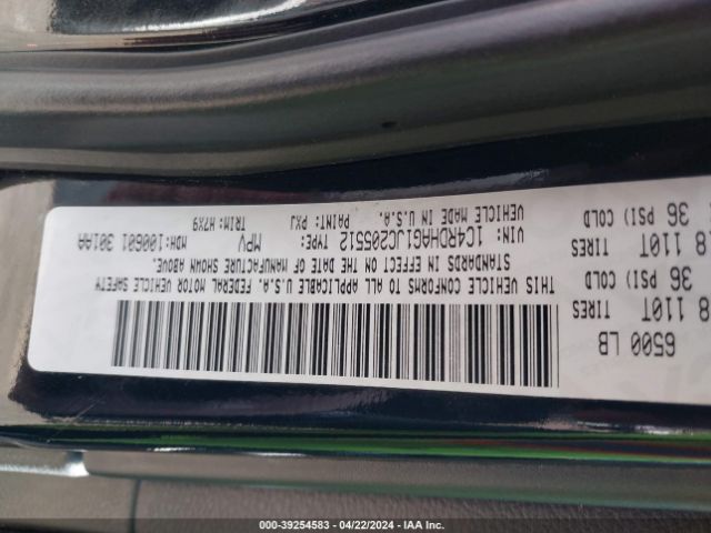 1C4RDHAG1JC205512 Dodge Durango Sxt Rwd