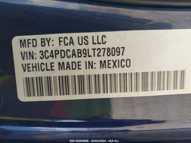 3C4PDCAB9LT278097 Dodge Journey Se Value
