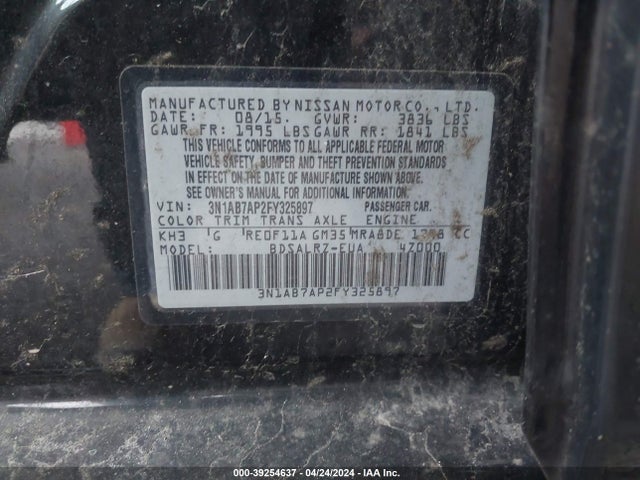 Nissan SENTRA SR 2015 3N1AB7AP2FY325897 Image 9