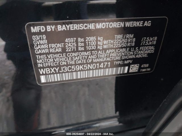 WBXYJ3C59K5N01471 BMW X2 Sdrive28i