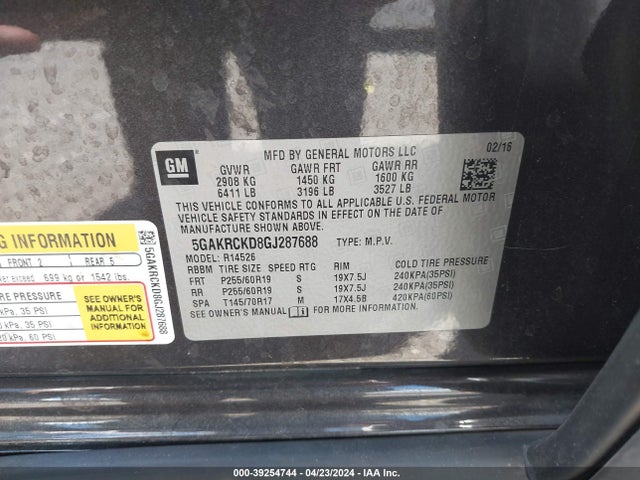 5GAKRCKD8GJ287688 Buick Enclave Premium