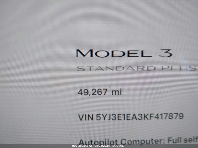 Tesla Model 3 Long Range/mid Range/standard Range/standard Range Plus 2019 5YJ3E1EA3KF417879 Image 16