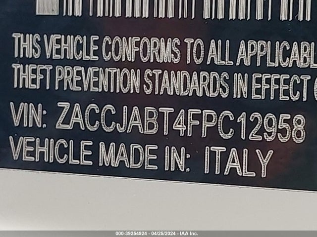 ZACCJABT4FPC12958 Jeep Renegade Latitude