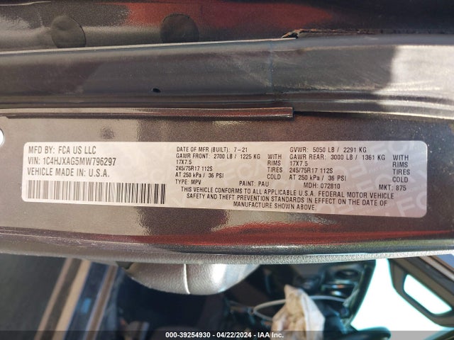 1C4HJXAG5MW796297 Jeep Wrangler Sport S 4x4