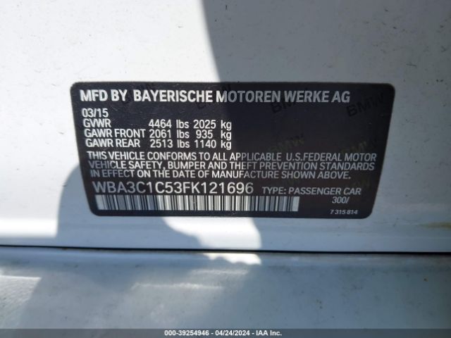 WBA3C1C53FK121696 BMW 328I