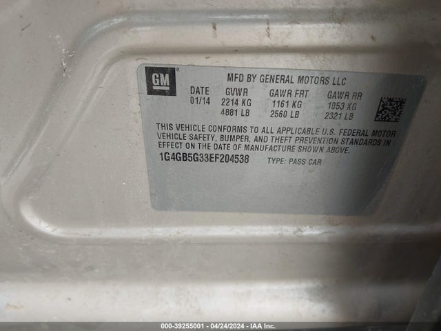 1G4GB5G33EF204538 Buick Lacrosse Leather Group