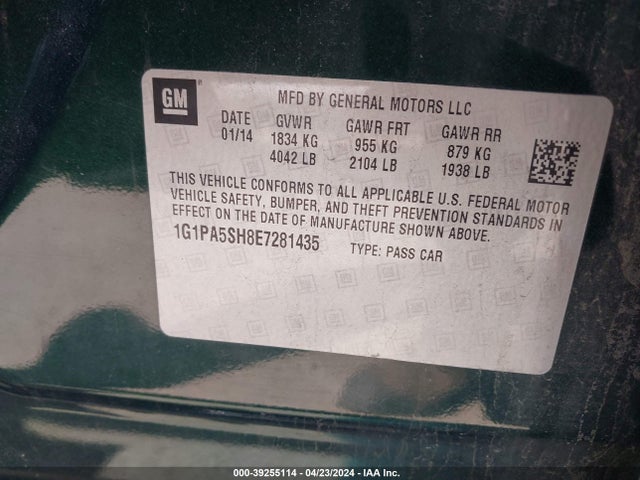 Chevrolet Cruze Ls Auto 2014 1G1PA5SH8E7281435 Image 9
