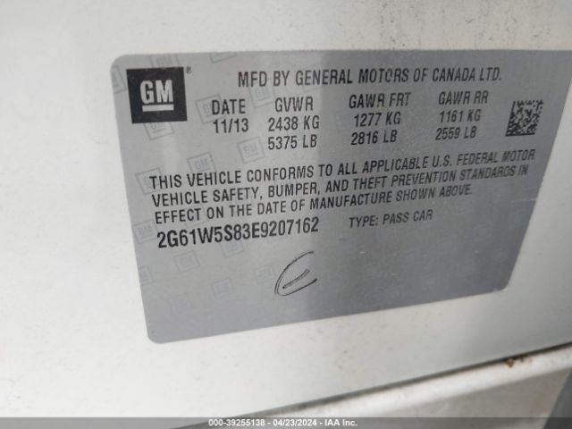 2G61W5S83E9207162 Cadillac Xts Vsport Platinum