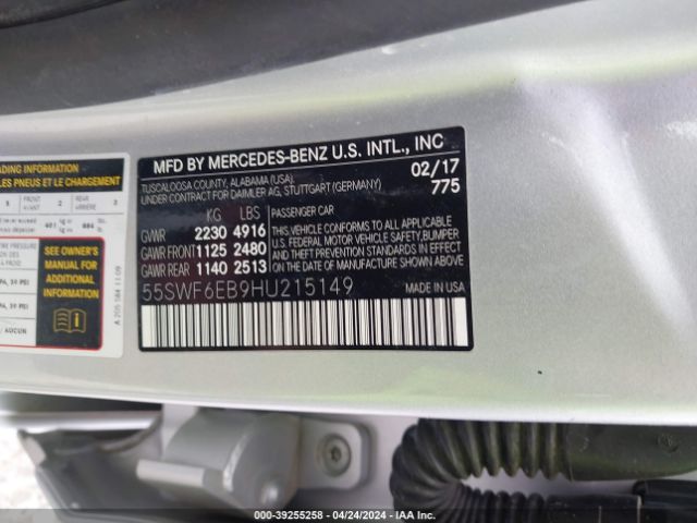 55SWF6EB9HU215149 Mercedes-Benz Amg C 43 4matic