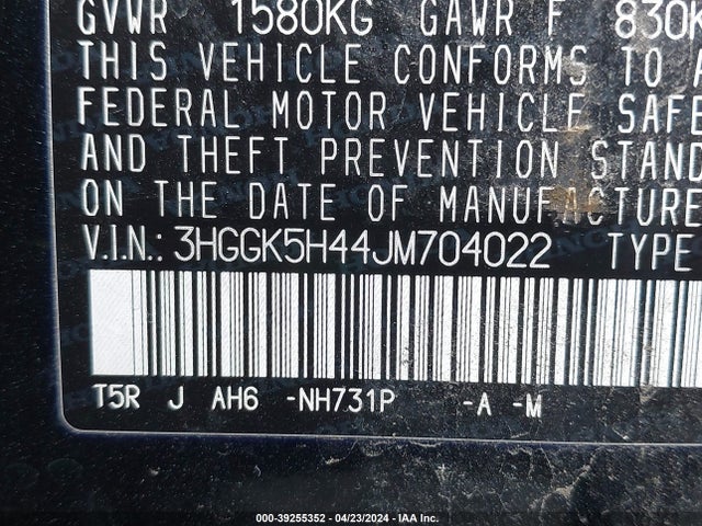 Honda FIT LX 2018 3HGGK5H44JM704022 Image 9