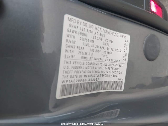 2006 PORSCHE CAYENNE WP1AB29P66LA63023 Photo 8