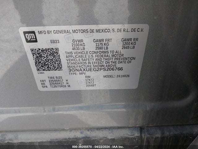 Chevrolet Equinox Awd Lt 2023 3GNAXUEG2PS206766 Image 9