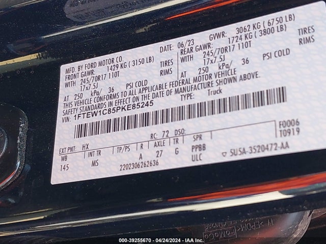 Ford F-150 Xlt 2023 1FTEW1C85PKE85245 Image 9