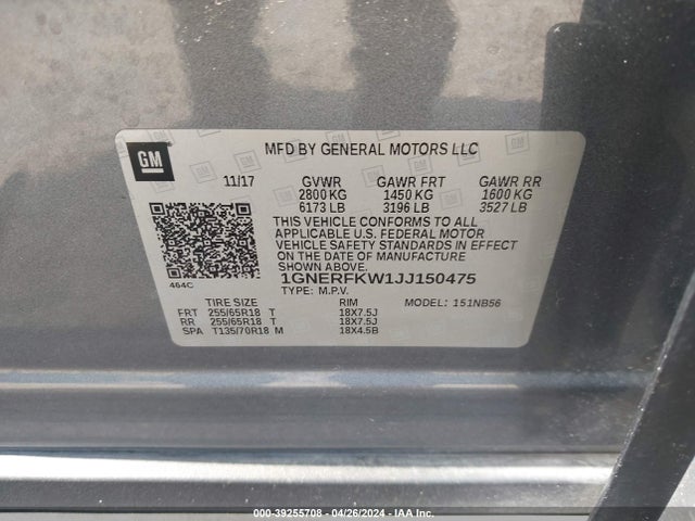 Chevrolet Traverse Ls 2018 1GNERFKW1JJ150475 Image 9